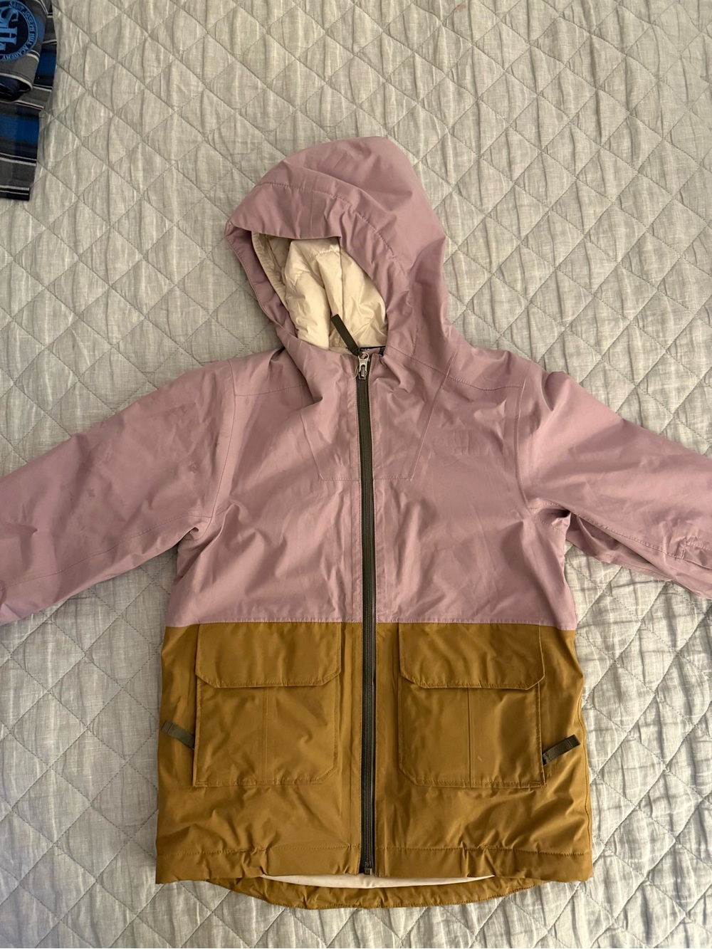 The North Face Kids Hooded Ski Jacket - Pink and Mustard